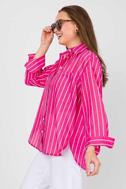 Evelyn Stripe Shirt, Hot Pink - 0426-164.jpg