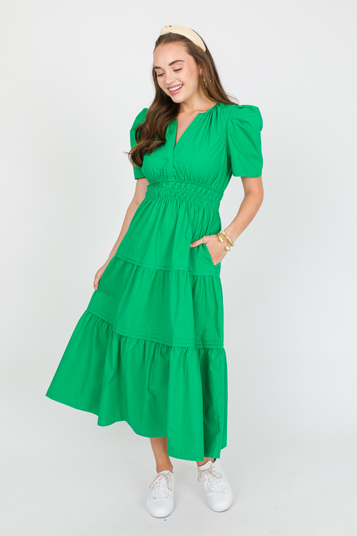 Mills Poplin Midi, Green