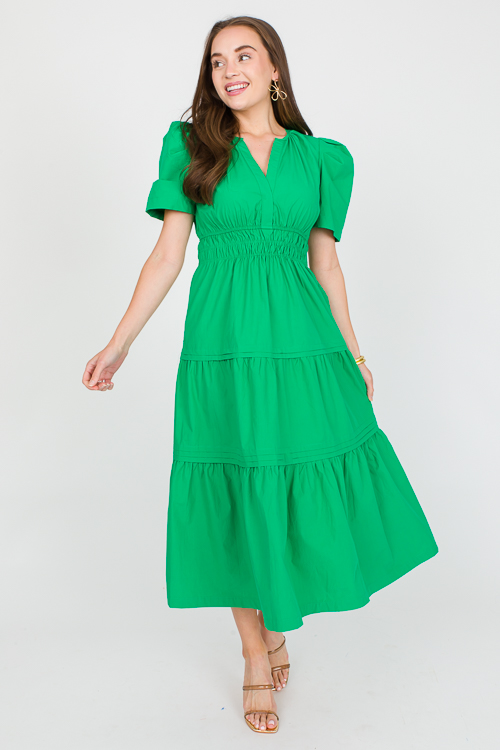 Mills Poplin Midi, Green