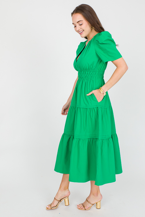 Mills Poplin Midi, Green