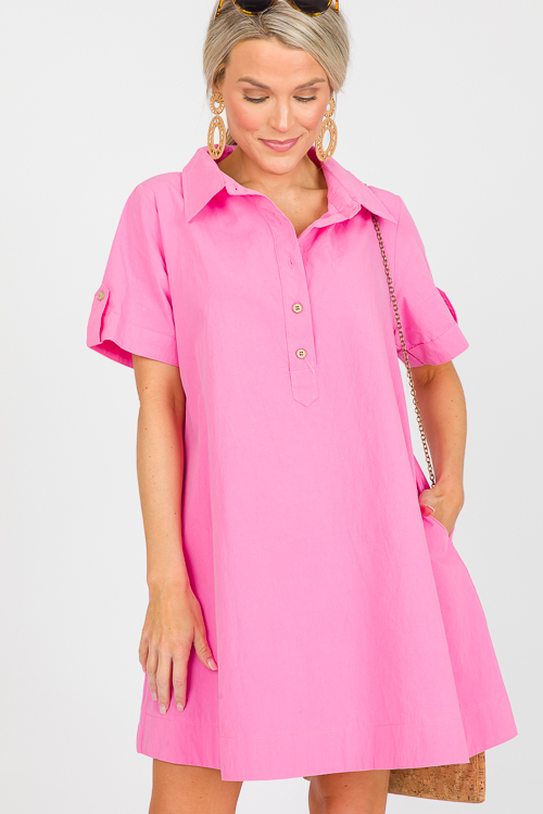 Faye Shirt Dress, Pink