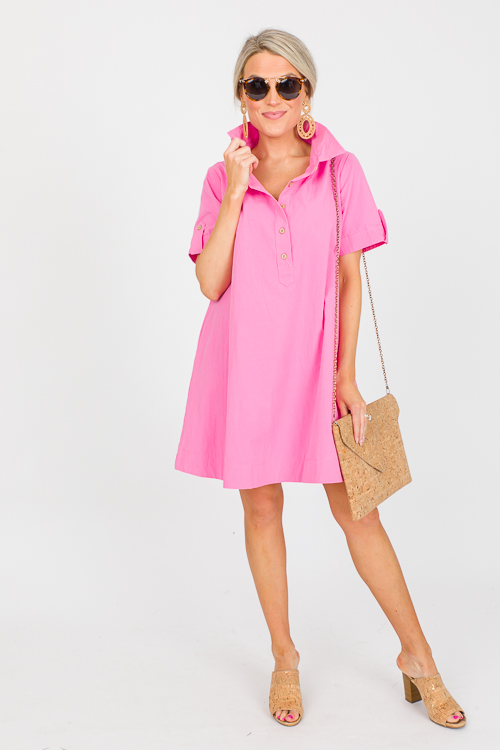 Faye Shirt Dress, Pink