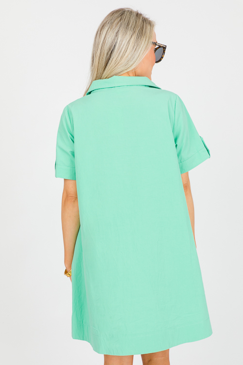Faye Shirt Dress, Green