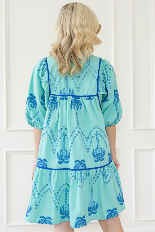 Palm Embroidery Dress, Mint/Blu - 0429-67.jpg
