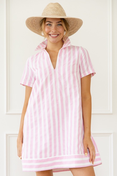 Striped Jacquard Dress, Pink - 0429-76.jpg