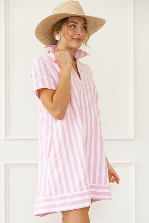 Striped Jacquard Dress, Pink - 0429-77.jpg
