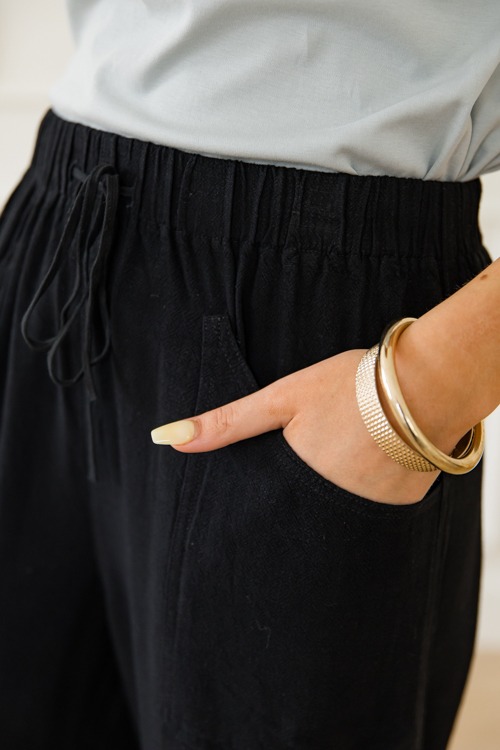 Lola Frayed Linen Pants, Black - 0430-102.jpg
