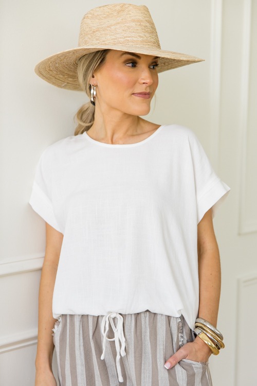 Linen Draw Hem Top, Off White - 0430-119.jpg