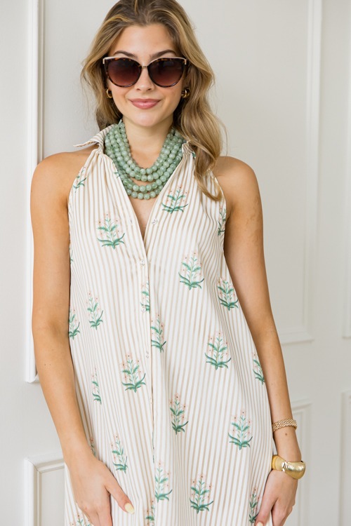 Striped Floral Print Maxi, Latte - 0430-131h.jpg