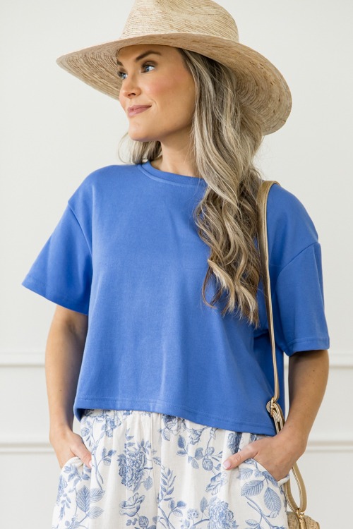 Khloe Knit Top, Blue