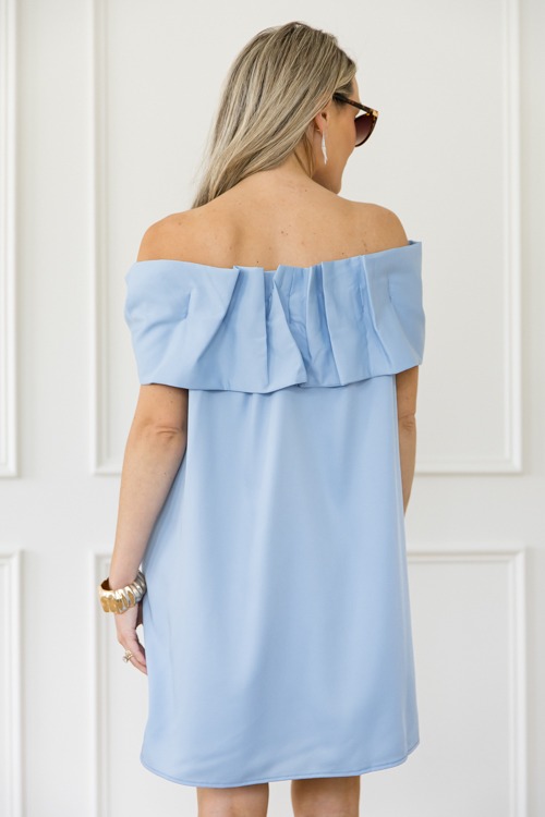 Bow Off Shoulder Dress, Baby Blue - 0430-186.jpg