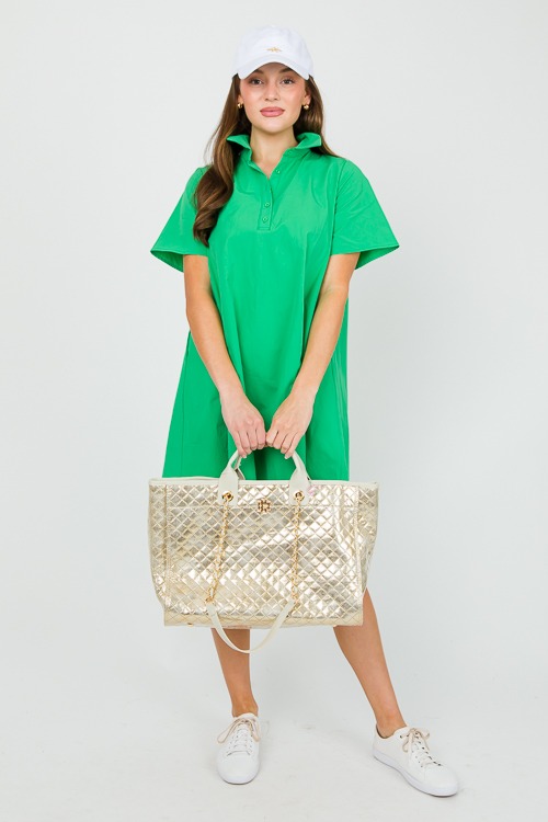 A-Line Shirt Dress, Paris Green