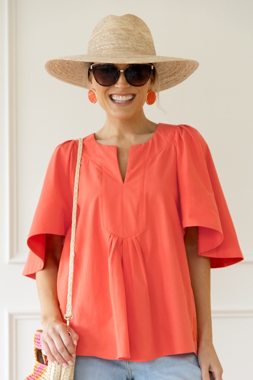 All In A Flutter Top, Coral - 0501-116.jpg