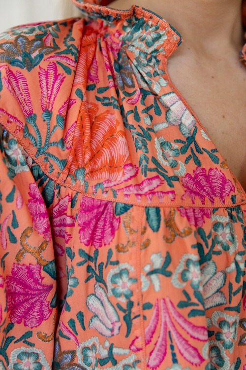 Stitch Detail Floral Dress, Ora - 0501-28.jpg