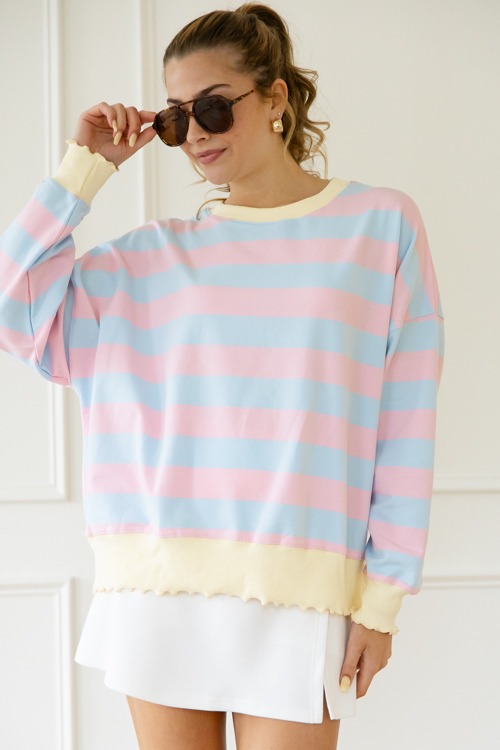Terry Striped Sweatshirt, Blue/ - 0501-57h.jpg
