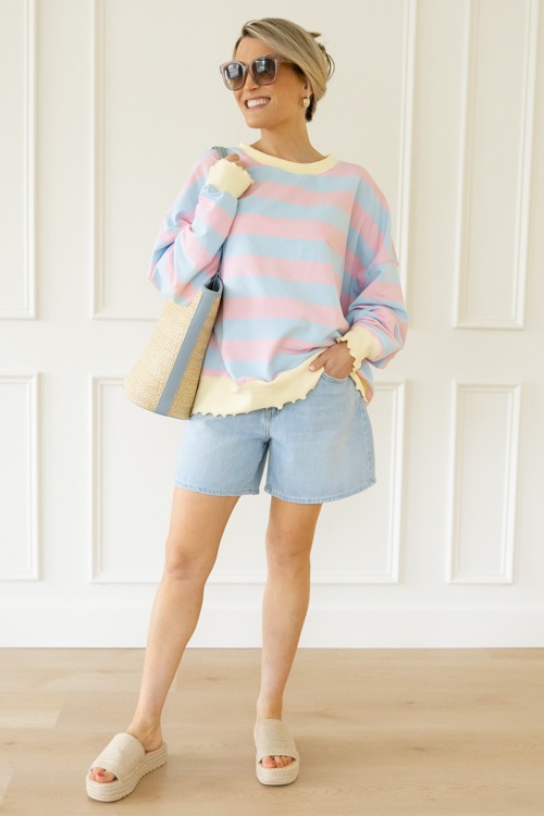 Terry Striped Sweatshirt, Blue/ - 0501-58.jpg