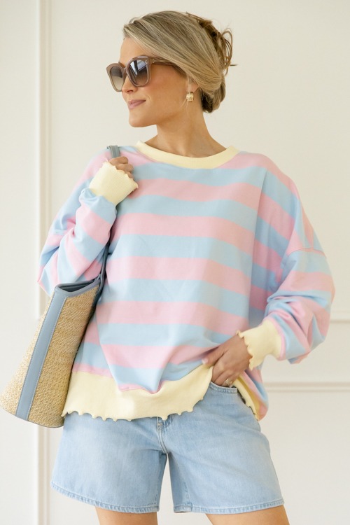 Terry Striped Sweatshirt, Blue/ - 0501-59.jpg
