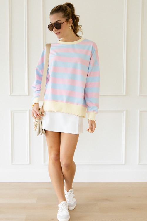 Terry Striped Sweatshirt, Blue/ - 0501-61.jpg