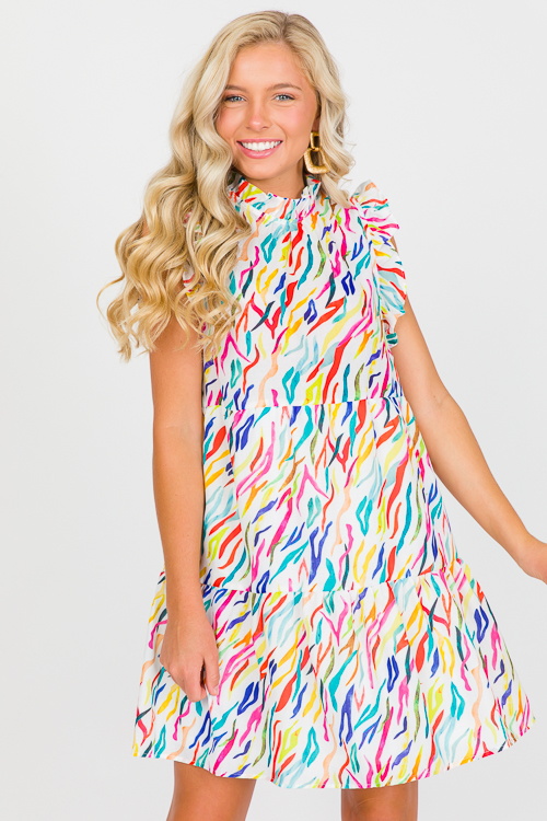 Earn Your Stripes Tiered Dress