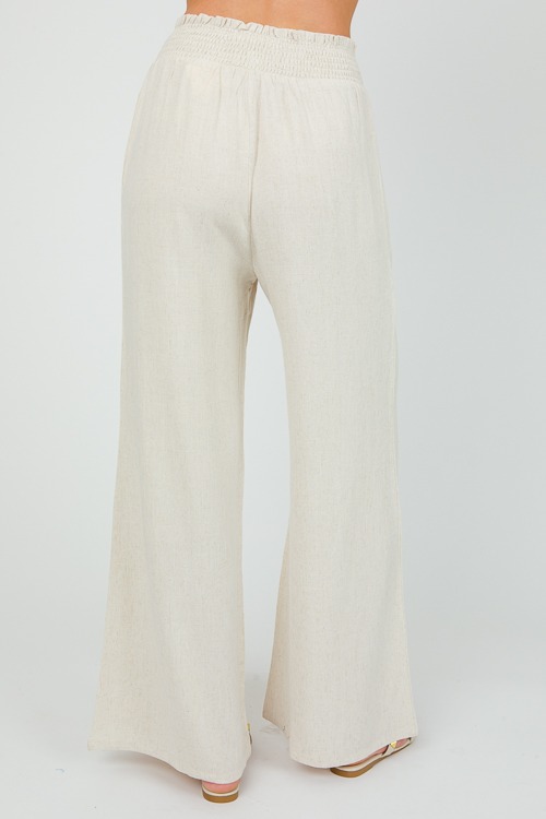 Smock Waist Linen Pants, Natural - 0502-128.jpg