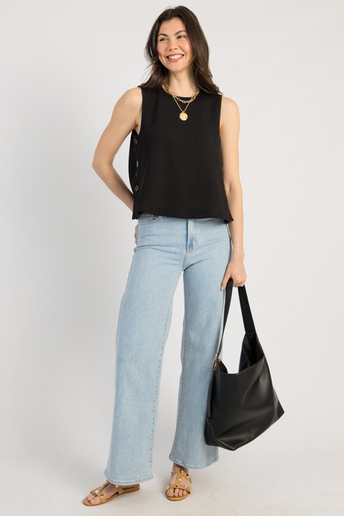 Side Button Knit Tank, Black - 0502-131h.jpg