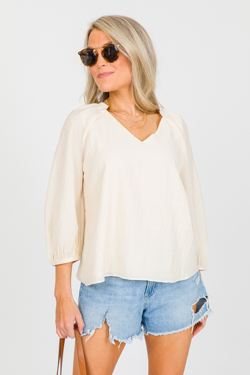 Subtle Stripe Blouse, Ivory