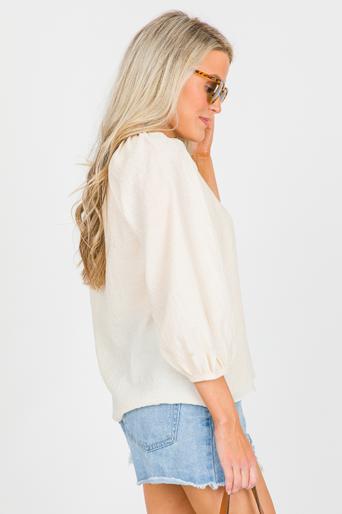 Subtle Stripe Blouse, Ivory