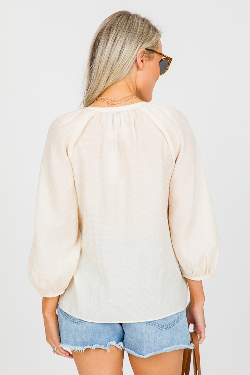 Subtle Stripe Blouse, Ivory