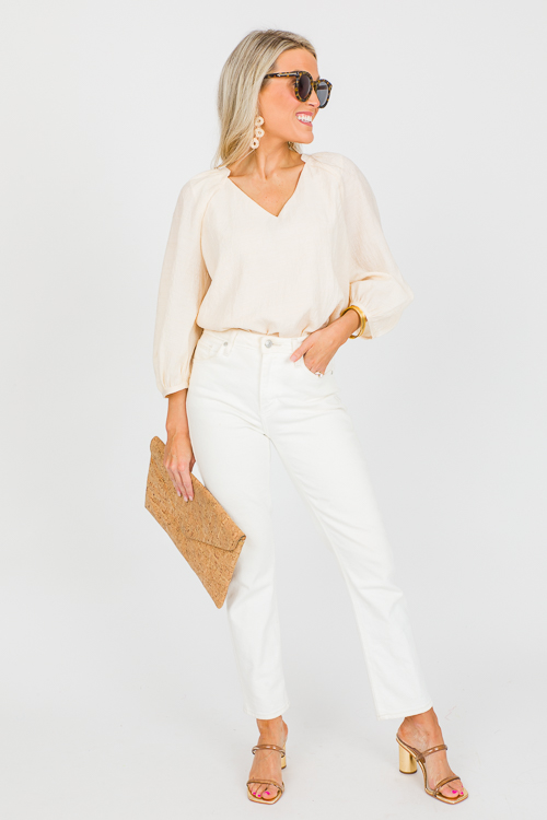 Subtle Stripe Blouse, Ivory