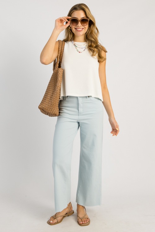 Raw Hem Wide Leg Pants, Snow Blue - 0502-163.jpg