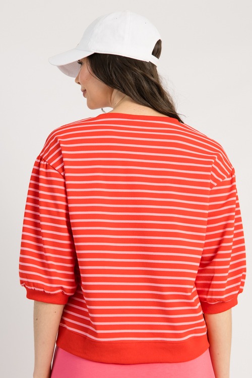 Stripe Pullover Top, Red/Pink - 0502-32.jpg