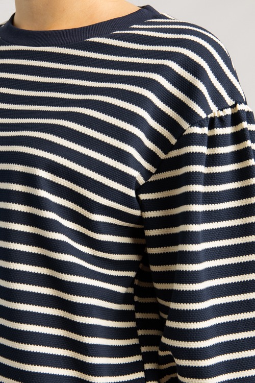 Stripe Pullover Top, Navy/Natural - 0502-34h.jpg