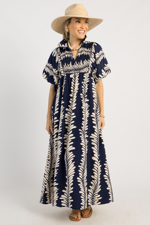 Monica Midi, Navy/Cream
