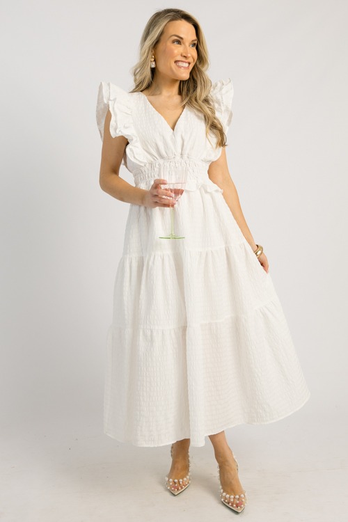 Ruthann Texture Midi, White