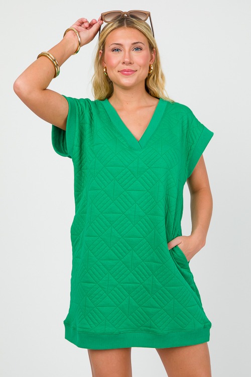 Geo Texture Knit Dress, Green - 0502-93.jpg