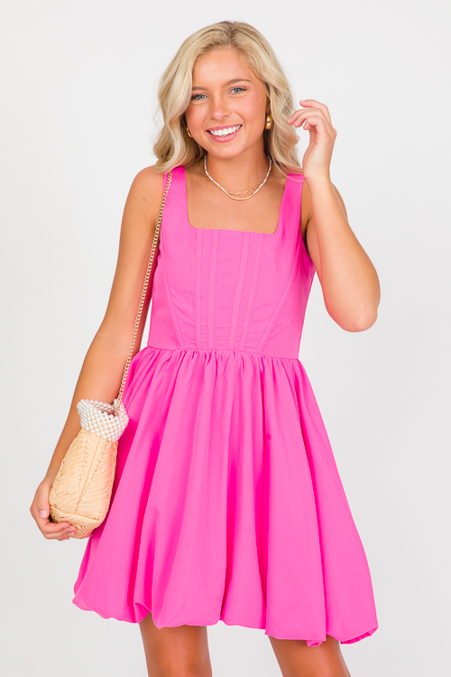 Bustier Bubble Dress, Candy Pin