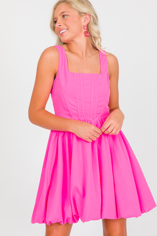 Bustier Bubble Dress, Candy Pin