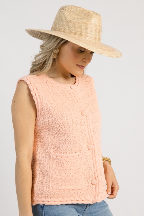 Braided Trim Sweater Vest, Baby Pink - 0505-100.jpg