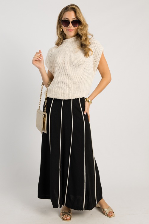 Two-Tone Maxi Skirt, Black - 0505-130.jpg