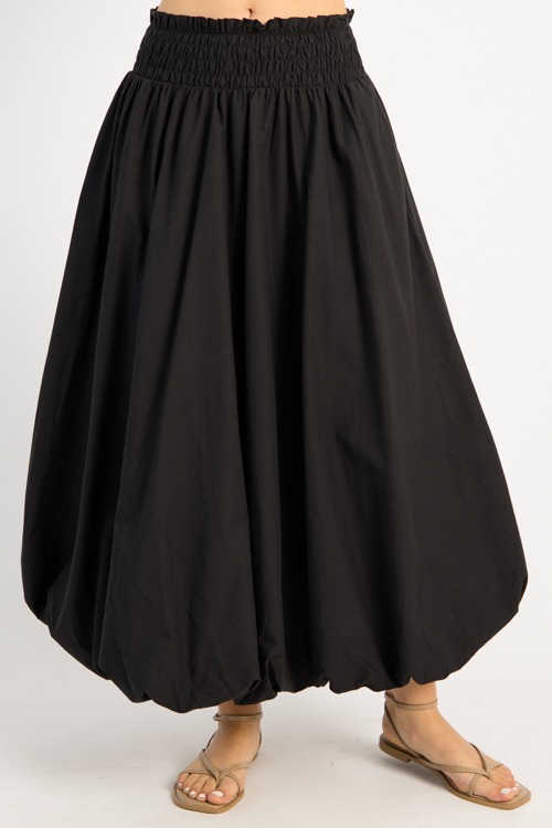Bubble Hem Maxi Skirt, Black - 0505-179.jpg