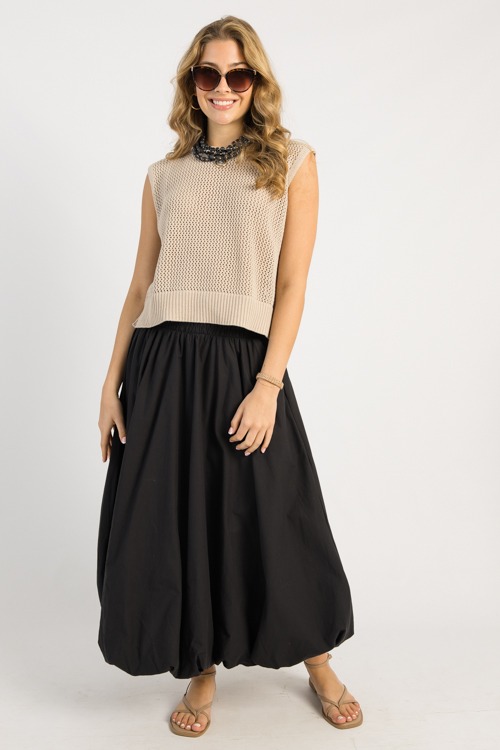 Bubble Hem Maxi Skirt, Black - 0505-181.jpg