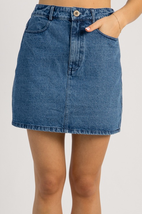 Elastic Waist Denim Mini Skirt - 0505-61.jpg