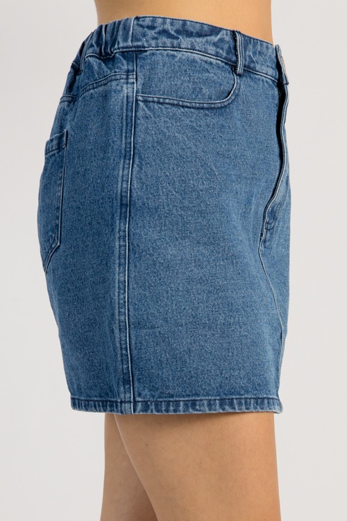 Elastic Waist Denim Mini Skirt - 0505-62.jpg