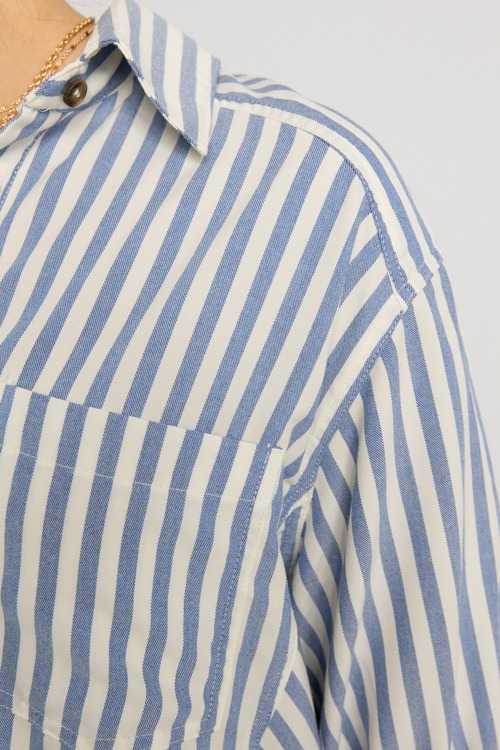 Ruffle Hem Stripe Shirt, Blue - 0505-79.jpg