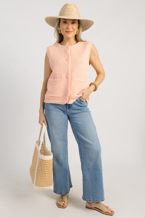 Braided Trim Sweater Vest, Baby Pink - 0505-95p.jpg