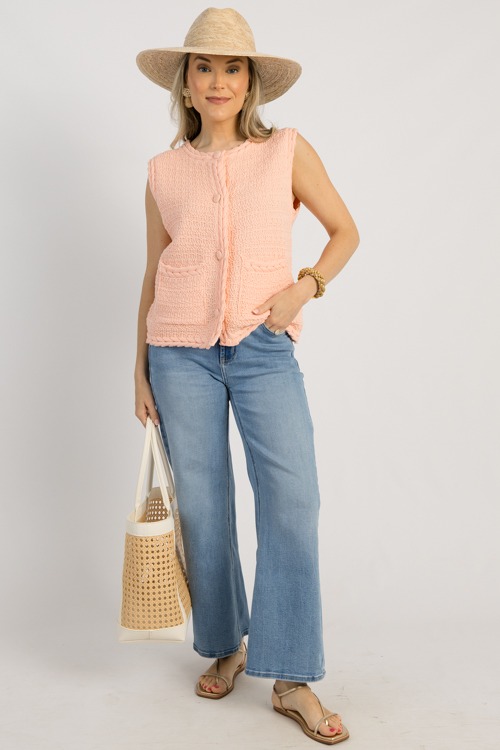 Braided Trim Sweater Vest, Baby Pink - 0505-98.jpg