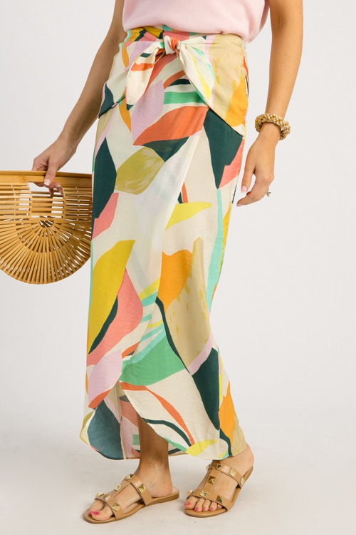 Drinks At Dusk Maxi Skirt, Multi