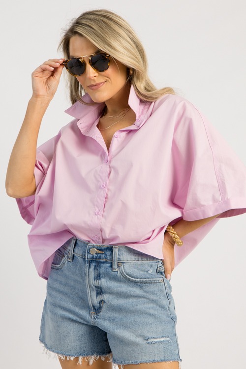 Janae Oversized Shirt, Lavender