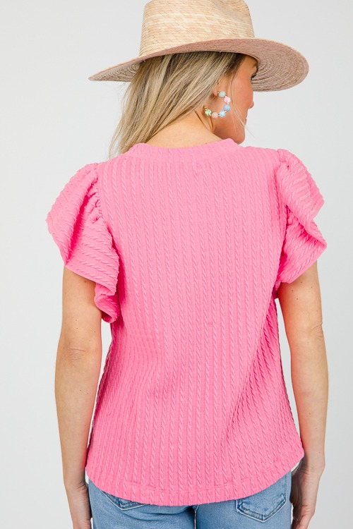 Cable Texture Flutter Top, Pink - 0507-116.jpg