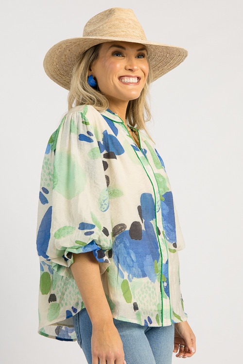 Piper Printed Blouse, Green - 0507-15.jpg